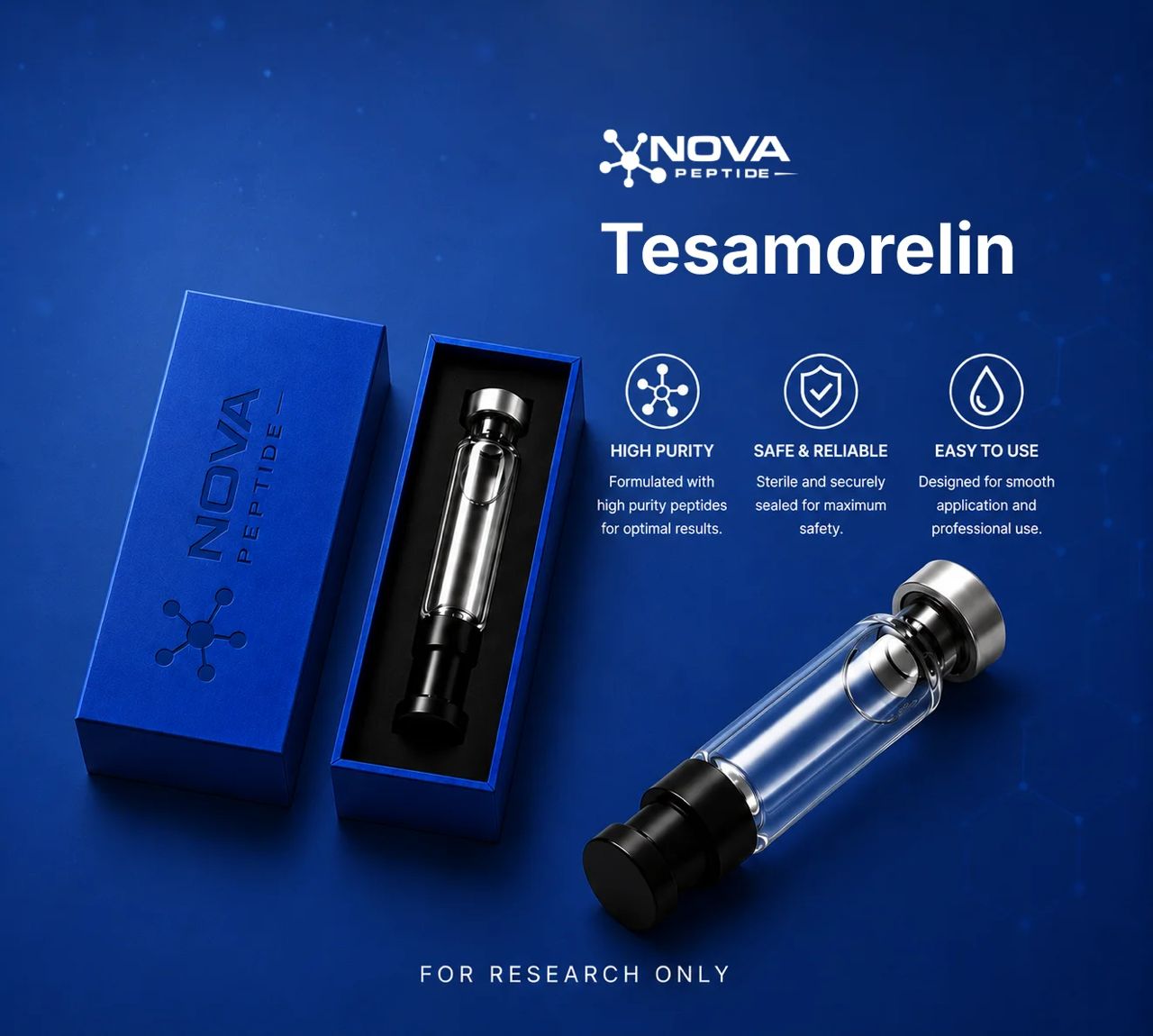 Tesamorelin research peptide